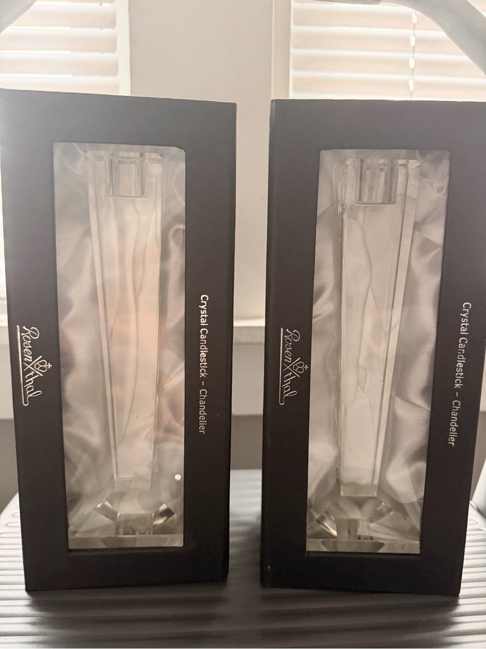 Rosenthal Clear Crystal Candlesticks - Pair